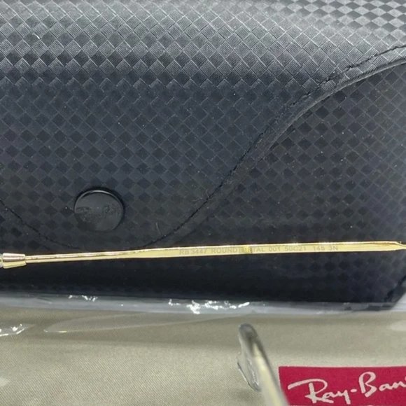 Brand New & Auth Rayban Round Rb3447 Gold with Green 50 - Picture 6 of 8